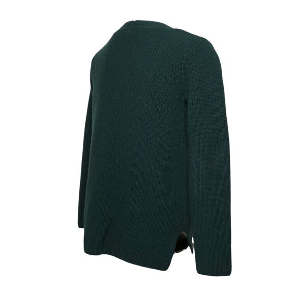 J. McLaughlin XS Cashmere Wool Blend V Neck Long Sleeve Knit Green Sweater EUC - Picture 5 of 9